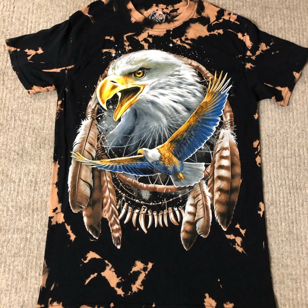 Vintage tie dye eagle shirt